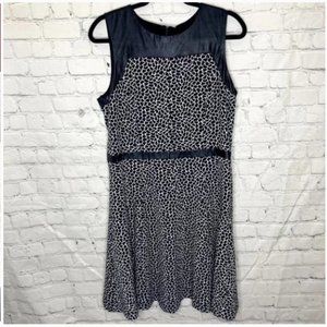 Taylor black and white giraffe print dress